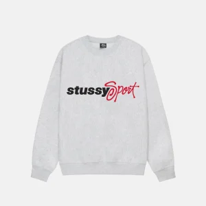 STUSSY SPORT SCRIPT CREW WHITE