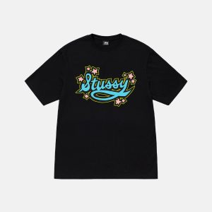 STAR SCRIPT TEE-BLACK