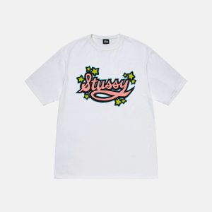 STAR SCRIPT TEE-WHITE